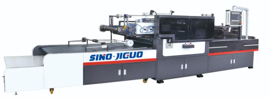 SINO JIGUO TC-1100Q Automatyczna maszyna do naklejania okien z cięciem kątowym i skrzywieniem maszyny V Max cięcia Prędkość pracy 15000s / h, płaska Max Prędkość pracy 30000s / h